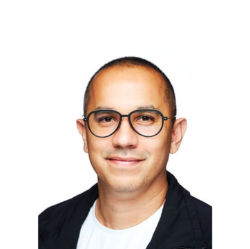 Close-up of Realtor.com employee Gus smiling