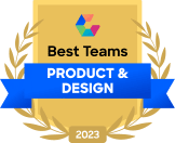 Badge - Best Teams for Product and Design, Comparably 2023