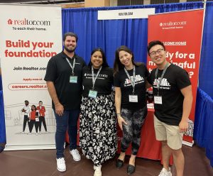 Members of Realtor.com at an on-campus event.